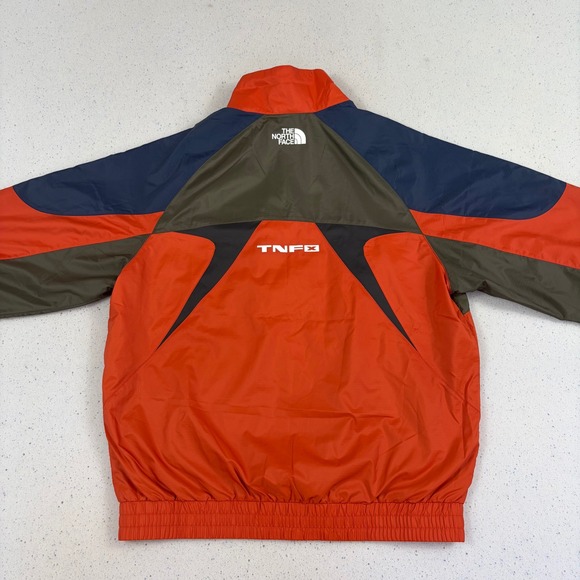 Gorpcore Colorblock Windbreaker North Face Full Zip Jacket Orange Navy TNF X M - Picture 6 of 12